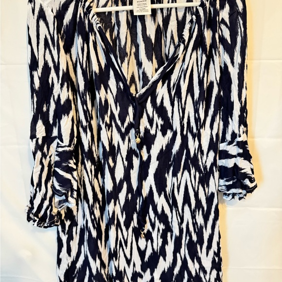 Anne Cole Limited Edition Women's Swim Cover-Up Navy & White Patterned XS/Small - Picture 7 of 11